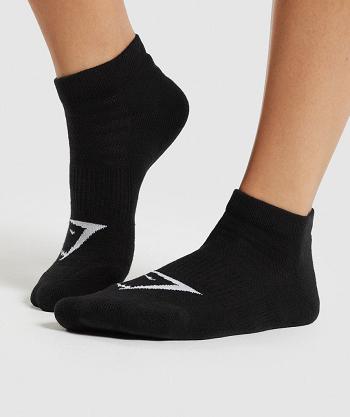 Skarpety Akcesoria Gymshark Ankle 3pk Czarne | PL 4283UZG